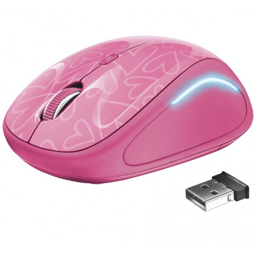Mouse Trust Yvi FX Wireless Mouse Pink (22336)